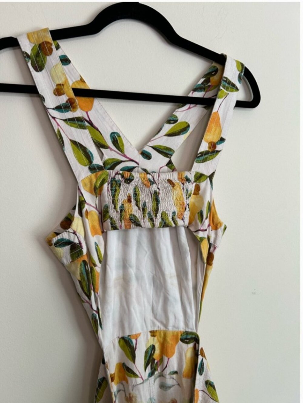 FARM Rio Pear Print Halter Cutout Linen Jumpsuit - Picture 5 of 8